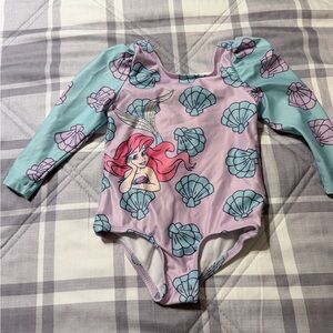 Disney Kids One-Piece Swimsuit in Lavender, Aqua and Pink